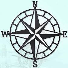 Black Metal Decorative Nautical Compass