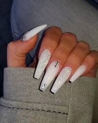 .stiletto nail idea but you're just not sure you could do your makeup properly or type easily at work with nails as long as the pointed manicures we've 10. 30 Casual Acrylic Nail Art Designs Ideas To Fascinate Your Admirers Long Acrylic Nails Coffin Bling Acrylic Nails Acrylic Nails Coffin Short