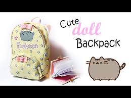 cute doll backpack tutorial pusheen