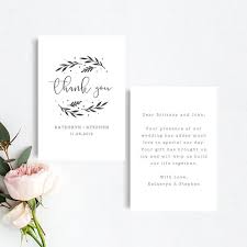 Wedding Thank You Cards Template Rustic Wedding Thank You Card Template Printable Thank You Double Sided Card Template Instant Download