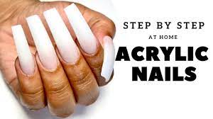step by step acrylic nails at home