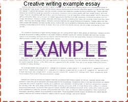 Creative Writing Examples Creative Writing Example Essay Creative