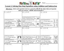 faceing math two step equations pdf