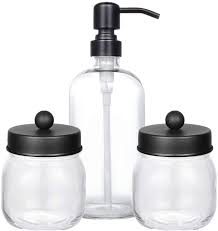 round glass jar glass soap dispenser