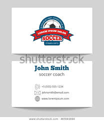 Soccer Coach Business Card Template Logo Stock Vector