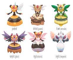 Vespiquen variants. | Pokemon fusion art, Pokemon breeds, Pokemon art