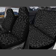 Black Leopard Print Car Seat Cover For
