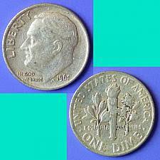 1961 Roosevelt Silver Dime Coin Value Prices Photos Info