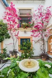 Beautiful Patio Spanish Garden With Red