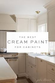 Cream Kitchen Cabinet Custom Paint