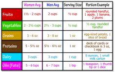 Portion Size Charts