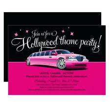 Hollywood Party Invitations Night Birthday Front Free