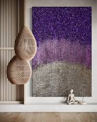 Purple Ombre Glitter Painting Glitter