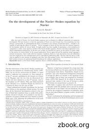 navier stokes equation by navier