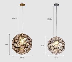 Buy A Globe Of Pentagons Unique Geometric Metal Mesh Artistic Pendant Light At Lifeix Design For Only 404 39