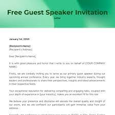 guest speaker invitation letter