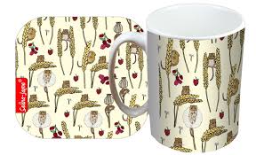 dormouse mug and coaster gift set by