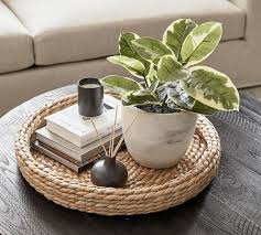 Handwoven Seagrass Round Tray Pottery