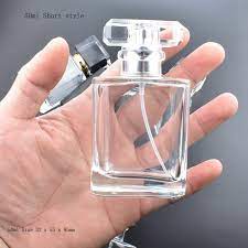 Black Glass Square Shape Perfume Bottle