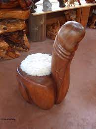 Solid Wood Carved Penis Chair | Craig Upshaw | Flickr