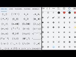 unique symbols emoticons on android