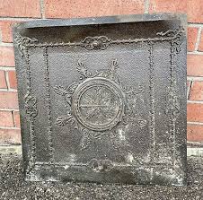 Antique Heavy Cast Iron Fireplace Cover
