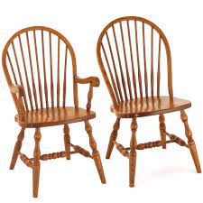 9 spindle amish windsor dining chairs