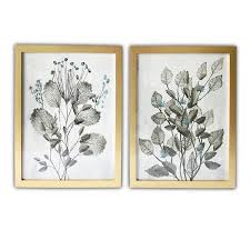 Silver Leaves Framed Botanical Nature