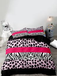 1 Set Polyester Printed Pink Leopard