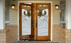 high seas frosted glass front doors