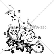 Flowers Border Design Black And White Png Flowers Healthy