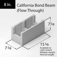 8 california bond beam flow through