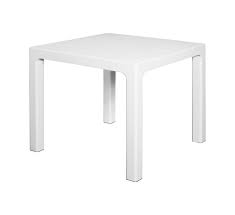 Verona Square Table White 4 Seater
