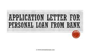application letter for personal loan