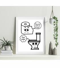 Funny Bathroom Art Sign Bathroom Wall