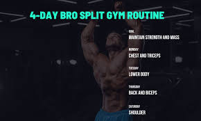 the ultimate 4 day bro split routine