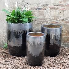 glazed pot salinas 2 tone tall planter