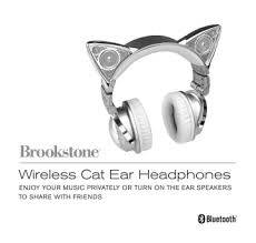 brookstone wireless cat ear headphones
