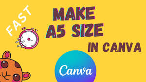 how to make a5 size in canva you
