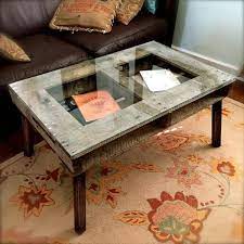 Recycled Pallet Coffee Table With Glass Top
