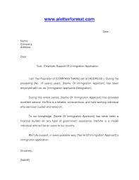 Letter Of Recommendation Sample For Immigration Juve With Letter Of