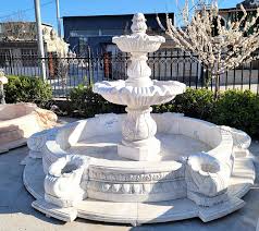 Tiered Outdoor Marble Fountain