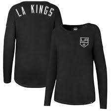 Details About Nhl Los Angeles Kings Club Courtside Long Sleeve T Shirt Tee Top Womens 47 Brand