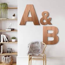 Wooden Letters Mahogany Swiss Wall