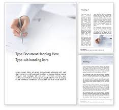 Woman Hand Filling In Document Word Template 14629