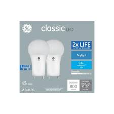 Ge Classic 60 Watt Eq A19 Daylight Dimmable Led Light Bulb 2 Pack In The General Purpose Led Light Bulbs Department At Lowes Com