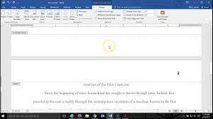 running head in apa style with ms word