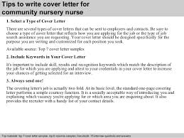 Community Nursery Nurse Cover Letter
