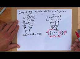 Algebra 2 2 3 Solving Multi Step