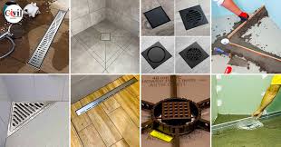 modern bathroom floor drain design ideas